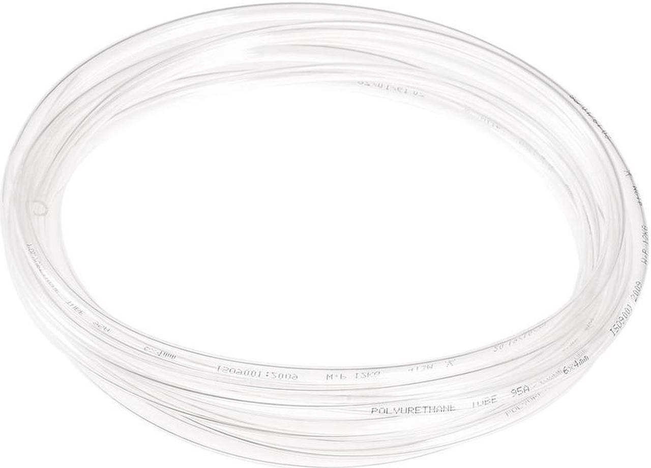 Pneumatic Air Tubing, 6mm OD x 4mm ID 3 Meter (118 Inch) PU Polyurethane Air Compressor Clear Tubing Hose Pipe