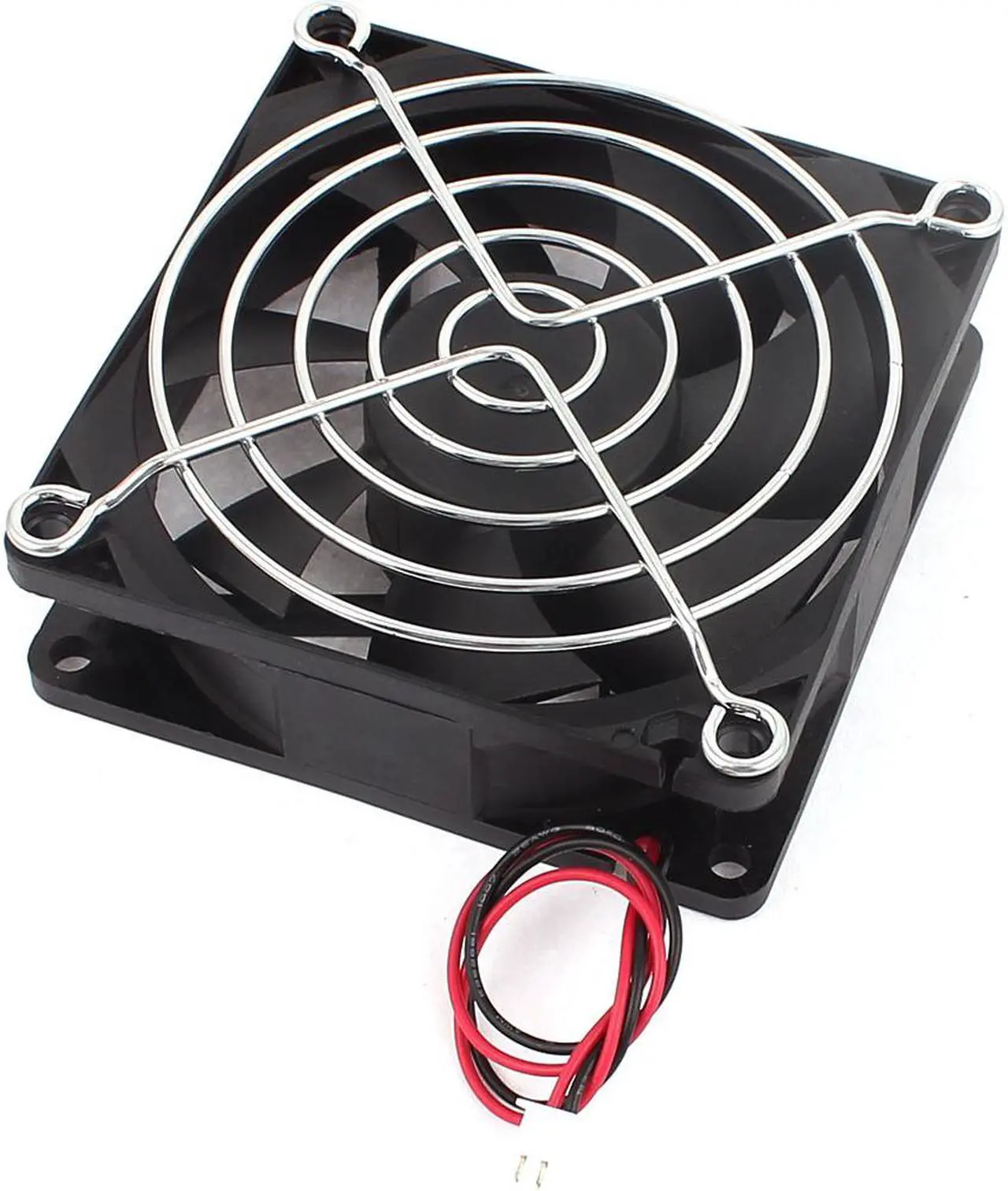 Alt view image 4 of 4 - DC 24V 80mm x 80mm x 25mm 7 Vanes Square Cooling Cooler Fan w Metal Finger Guard