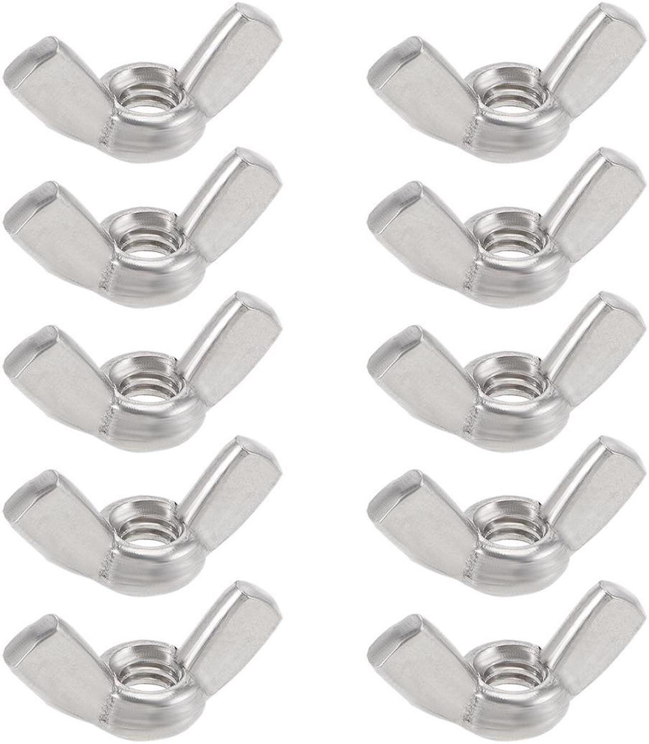 1/4"-20 Wing Nuts 304 Stainless Steel Hurricane Shutters Butterfly Nut Hand Twist Tighten Fasteners Parts 10pcs