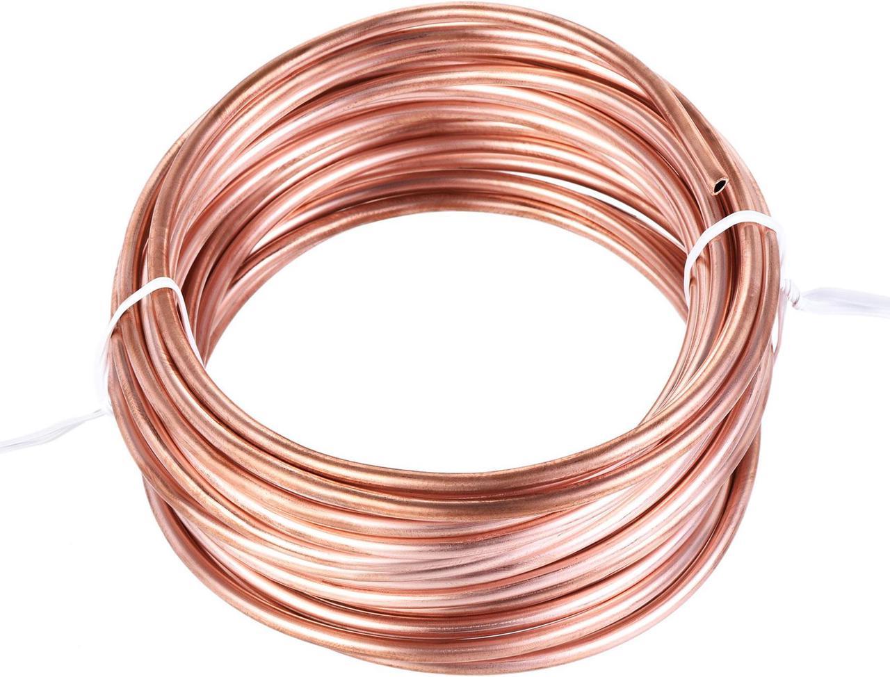 Refrigeration Tubing 4mm OD x 3mm ID x 24.5Ft Length Copper Tubing Coil