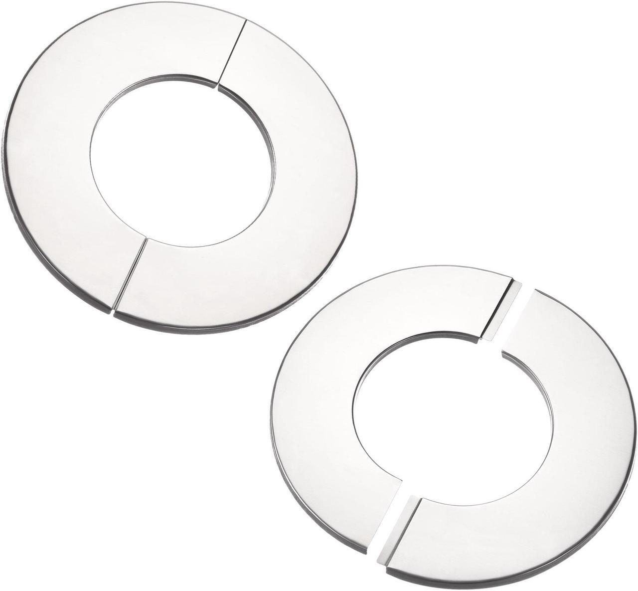 Wall Split Flange, Stainless Steel Round Escutcheon Plate for 28mm Diameter Pipe 4Pcs