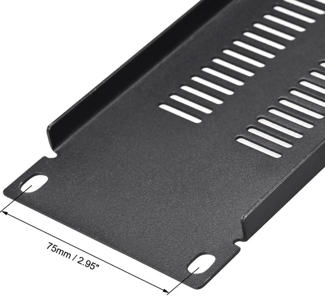 Alt view image 3 of 4 - 2U Blank Rack Mount Panel Spacer with Venting for 19-Inch Server Network Rack Enclosure or Cabinet