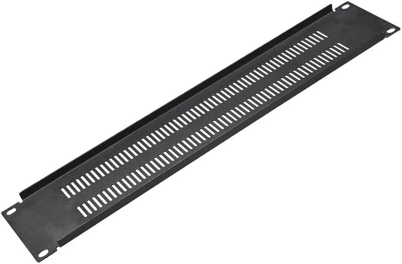 Main image of 2U Blank Rack Mount Panel Spacer with Venting for 19-Inch Server Network Rack Enclosure or Cabinet