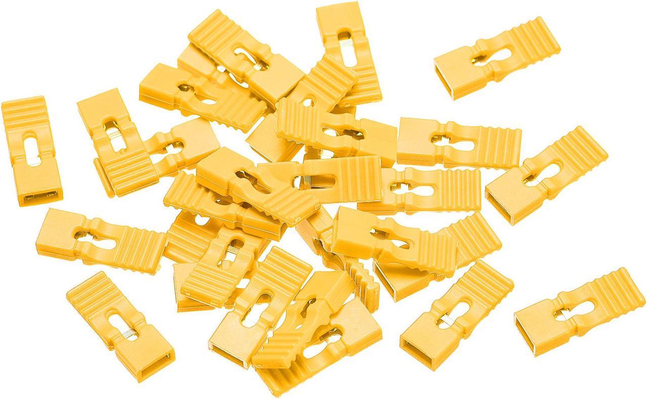 30pcs 2.54mm Pin Header Jumper Cap Lengthened Short Circuit Connection Cap Mini Micro Jumper Bridge Plug Yellow