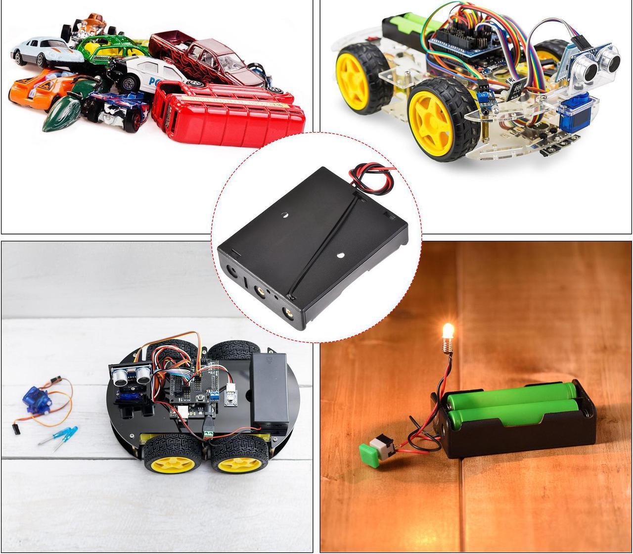 Alt view image 6 of 6 - Battery Case Storage Box 3 Slots x 3.7V 2-Wire Lead for 3 x 18650 Battery 6 Pcs