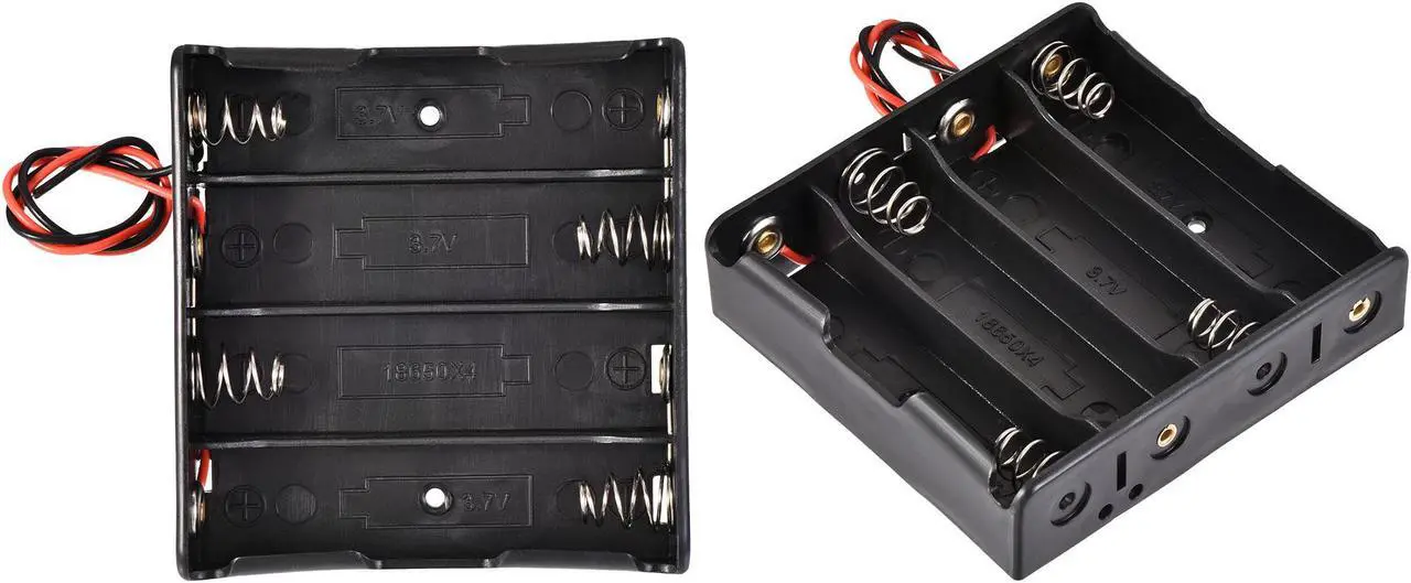 Alt view image 5 of 6 - Battery Case Storage Box 4 Slots x 3.7V 2-Wire Lead for 4 x 18650 Battery 4 Pcs