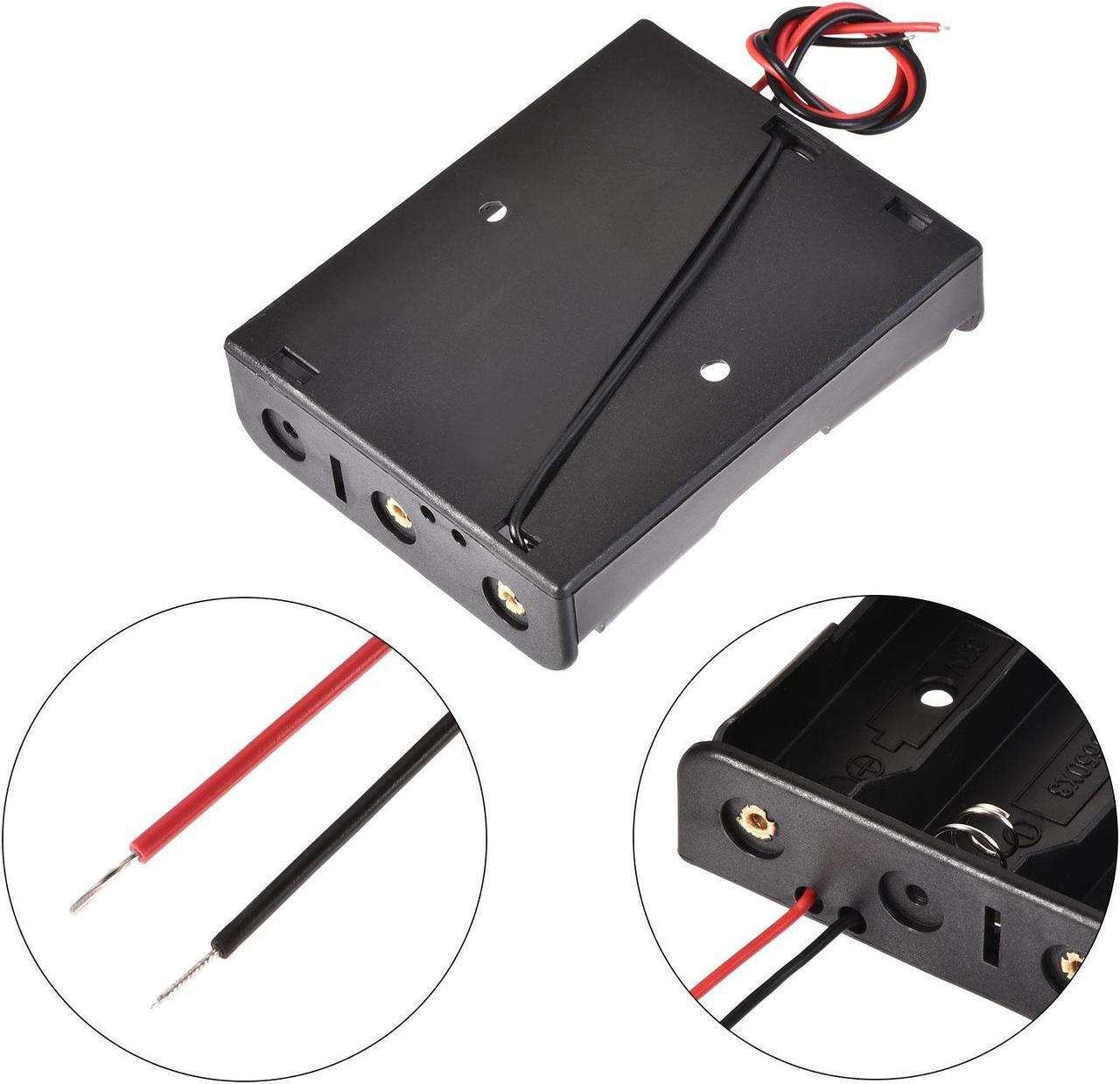 Alt view image 4 of 6 - Battery Case Storage Box 3 Slots x 3.7V 2-Wire Lead for 3 x 18650 Battery 6 Pcs