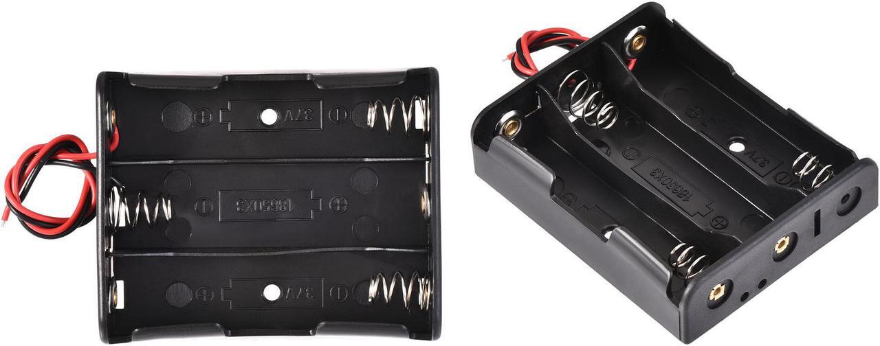 Alt view image 5 of 6 - Battery Case Storage Box 3 Slots x 3.7V 2-Wire Lead for 3 x 18650 Battery 6 Pcs
