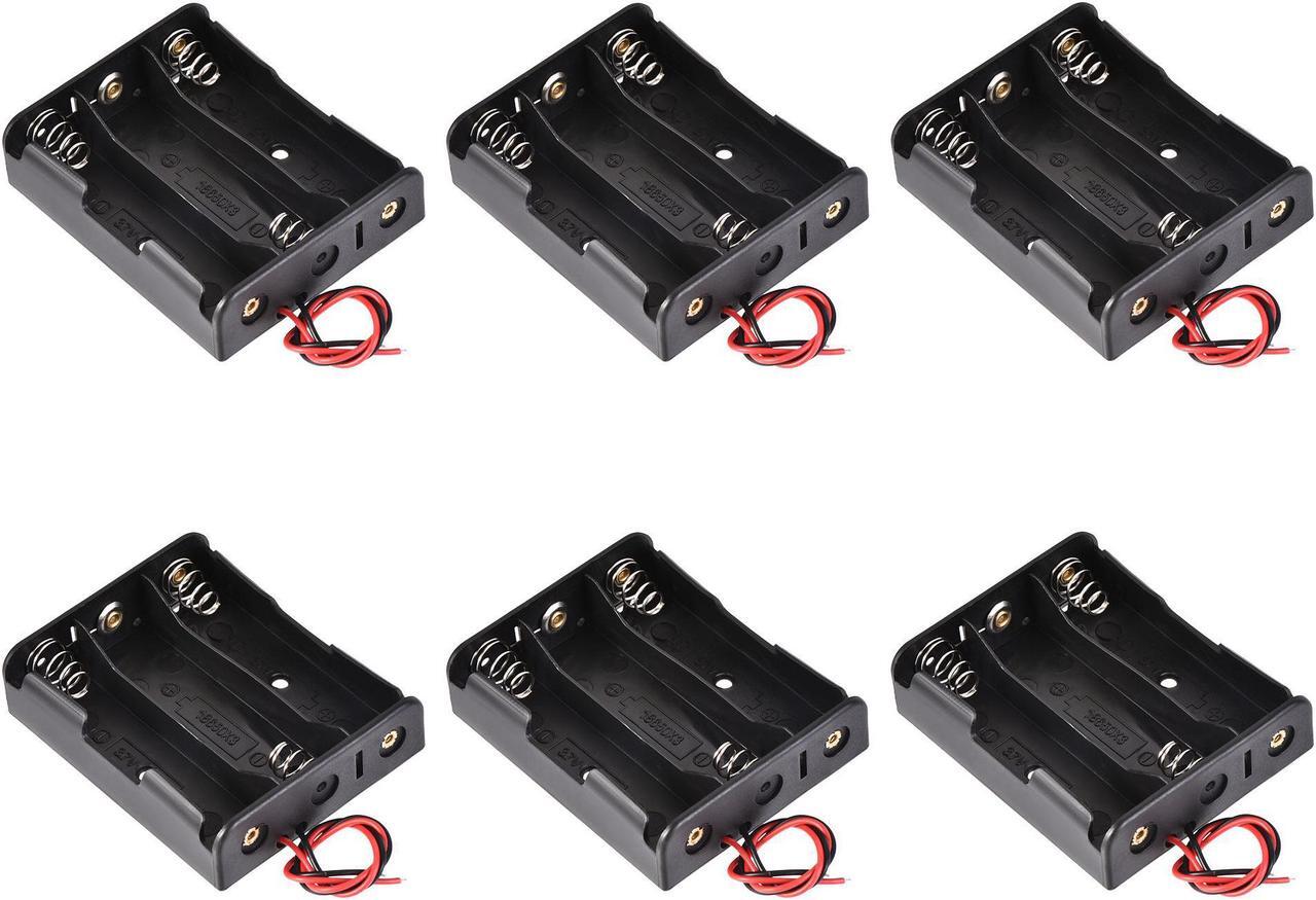 Main image of Battery Case Storage Box 3 Slots x 3.7V 2-Wire Lead for 3 x 18650 Battery 6 Pcs