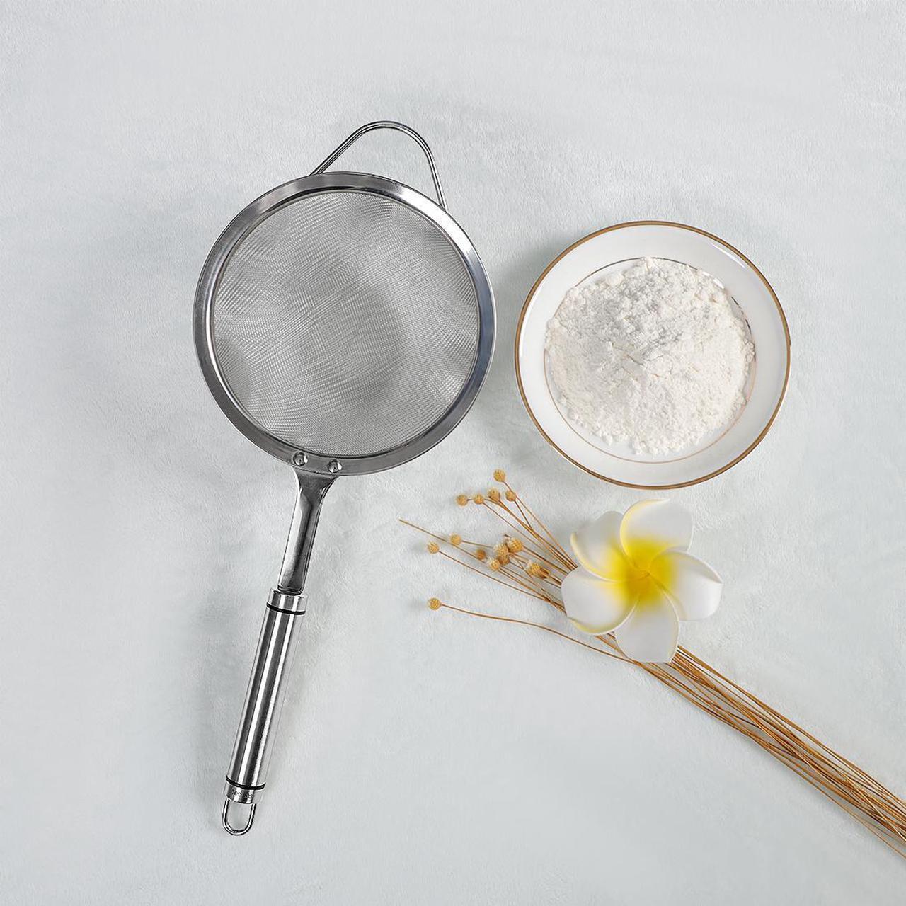 Alt view image 7 of 7 - Stainless Steel Fine Mesh Strainer Colander Flour Sifters with Handle 4"