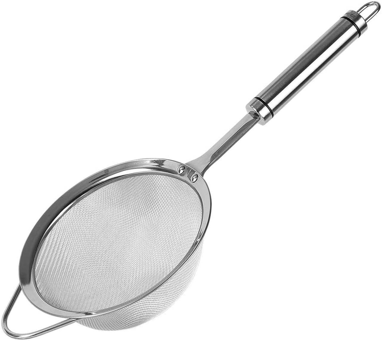 Main image of Stainless Steel Fine Mesh Strainer Colander Flour Sifters with Handle 4"