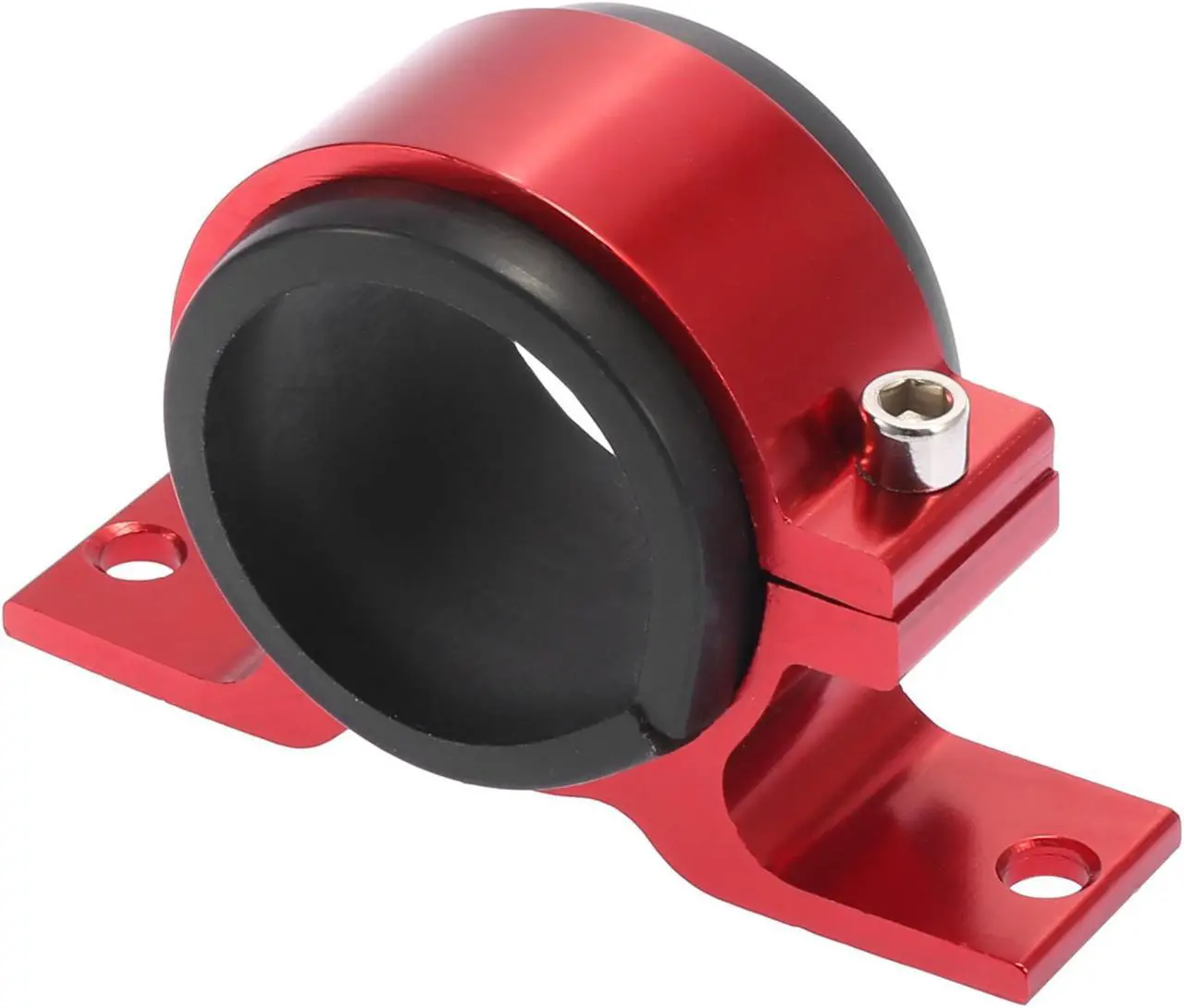 Main image of 43mm Inner Diameter Car Fuel Pump Clamp Mounting Bracket Aluminum Alloy Red