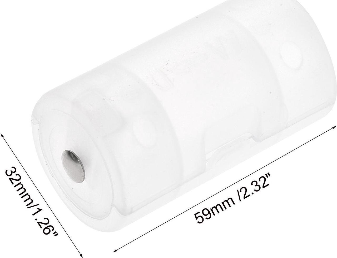 Alt view image 2 of 7 - AA to D Size Battery Adapter, Battery Converter Holder, Metal Contacts Clear 4 Pcs