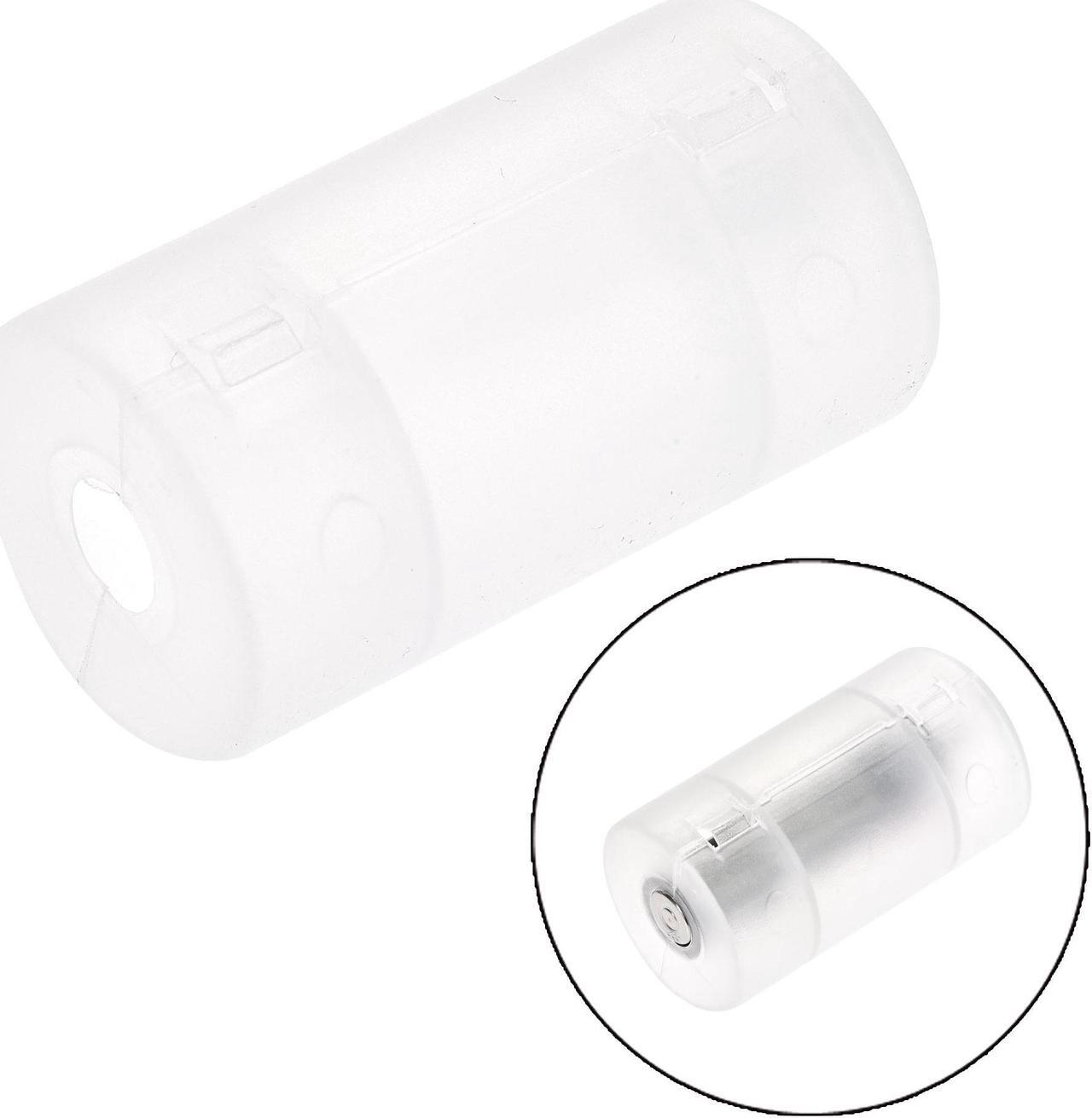 Alt view image 4 of 7 - AA to D Size Battery Adapter, Battery Converter Holder, Metal Contacts Clear 4 Pcs