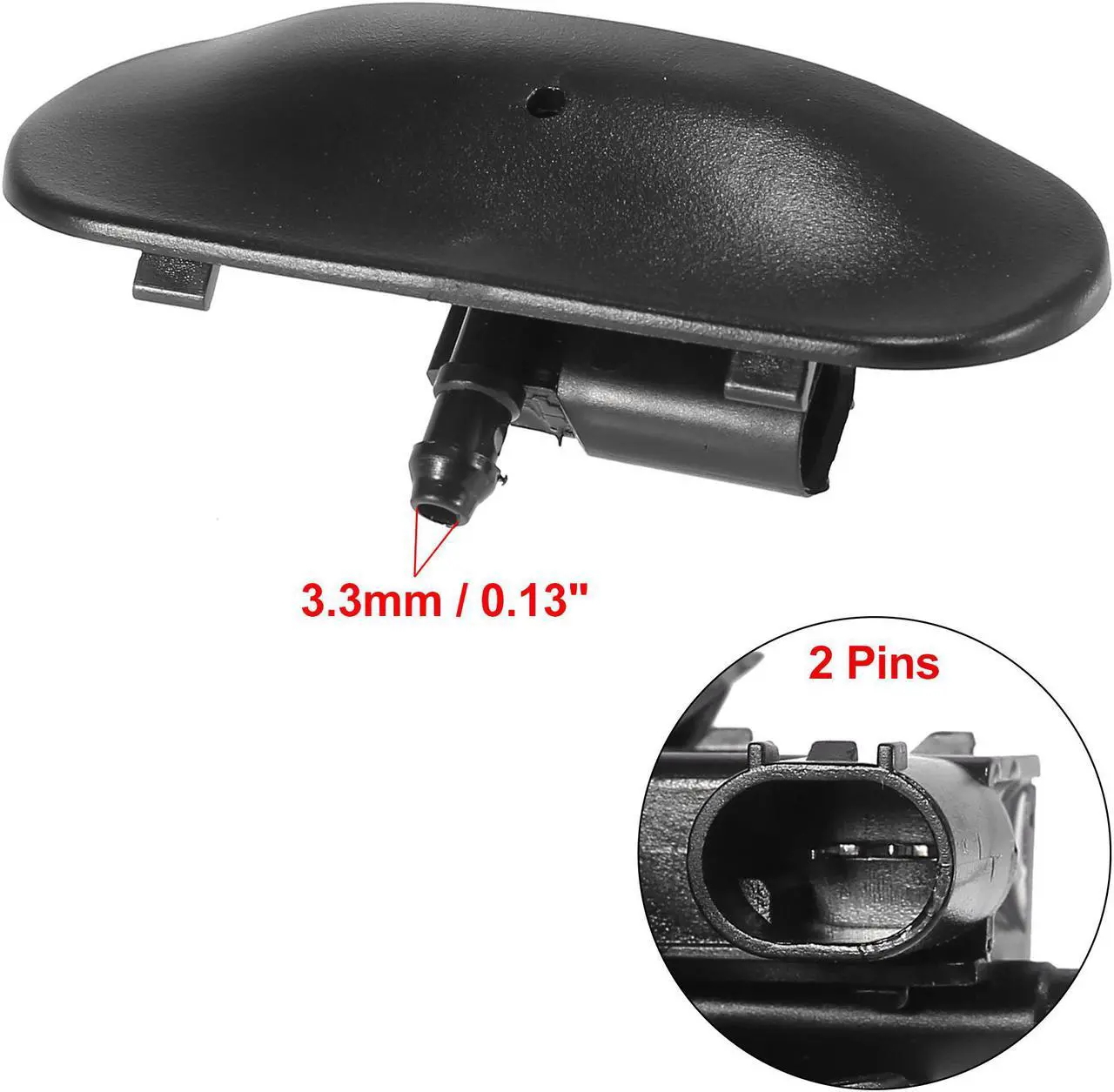 Alt view image 2 of 6 - Windshield Washer Nozzles Spray Jet Replacement 4G0955987A for Audi A6 Avant Allroad RS6 S6