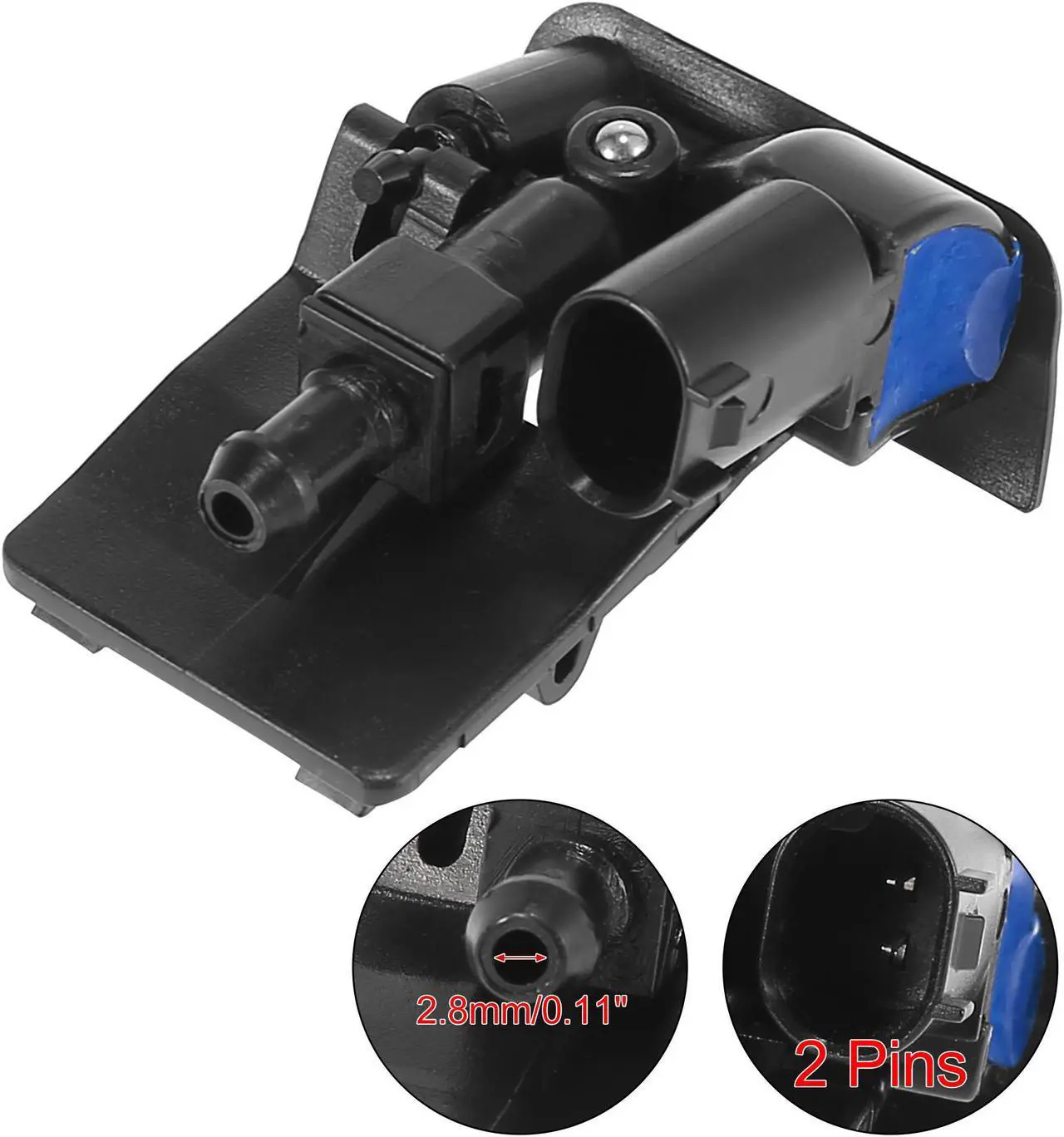 Alt view image 2 of 6 - 2pcs Windshield Washer Nozzles Spray Jet for BMW X1 E84 X6 E71 E72 Left Right 61667183343