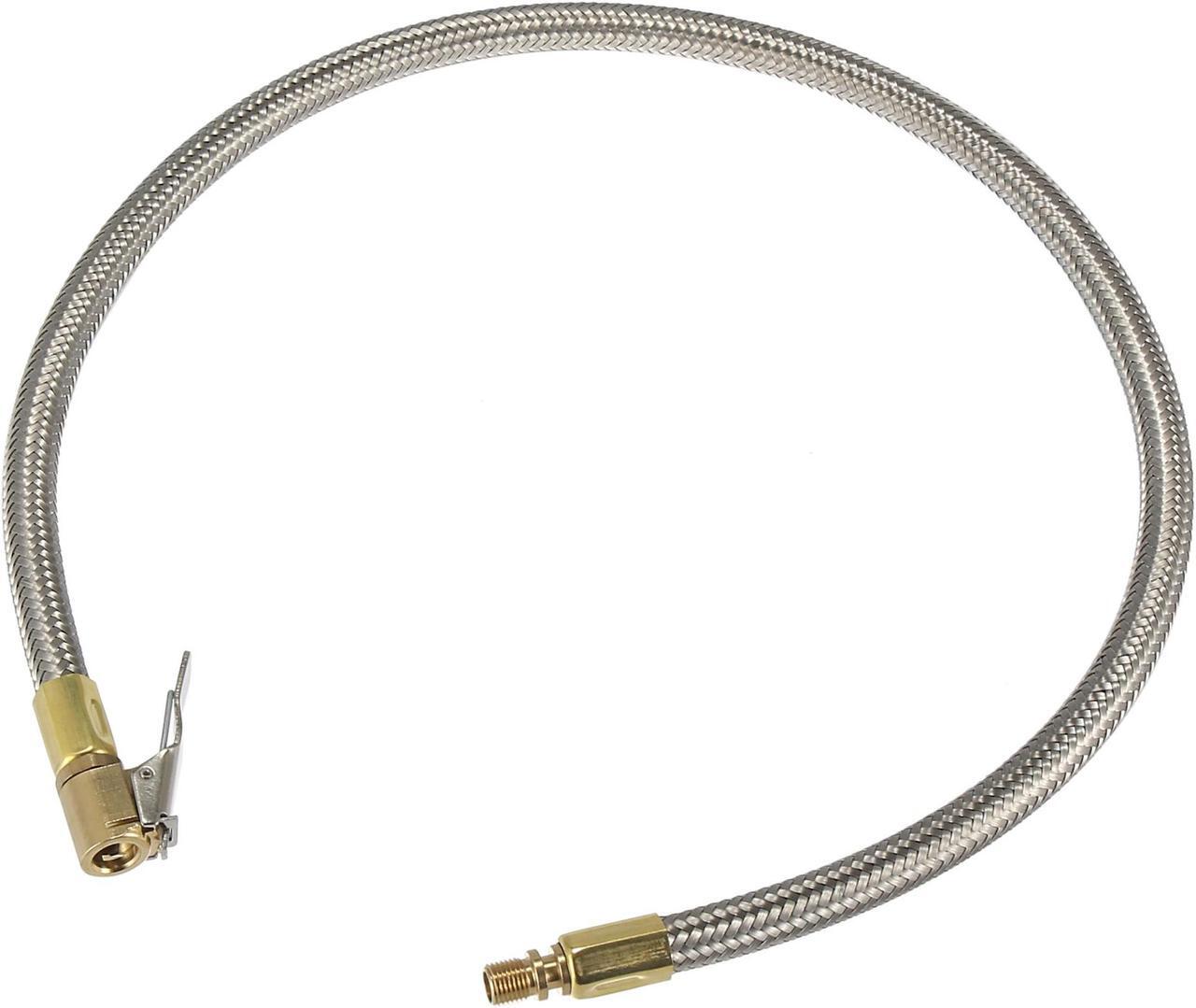 Main image of Flexible Stainless Steel 60cm 24" Tire Valve Connect Pipe Air Chuck Inflator Compressor Pump Extension Hose for Car Motorbike Bike Quick Connect