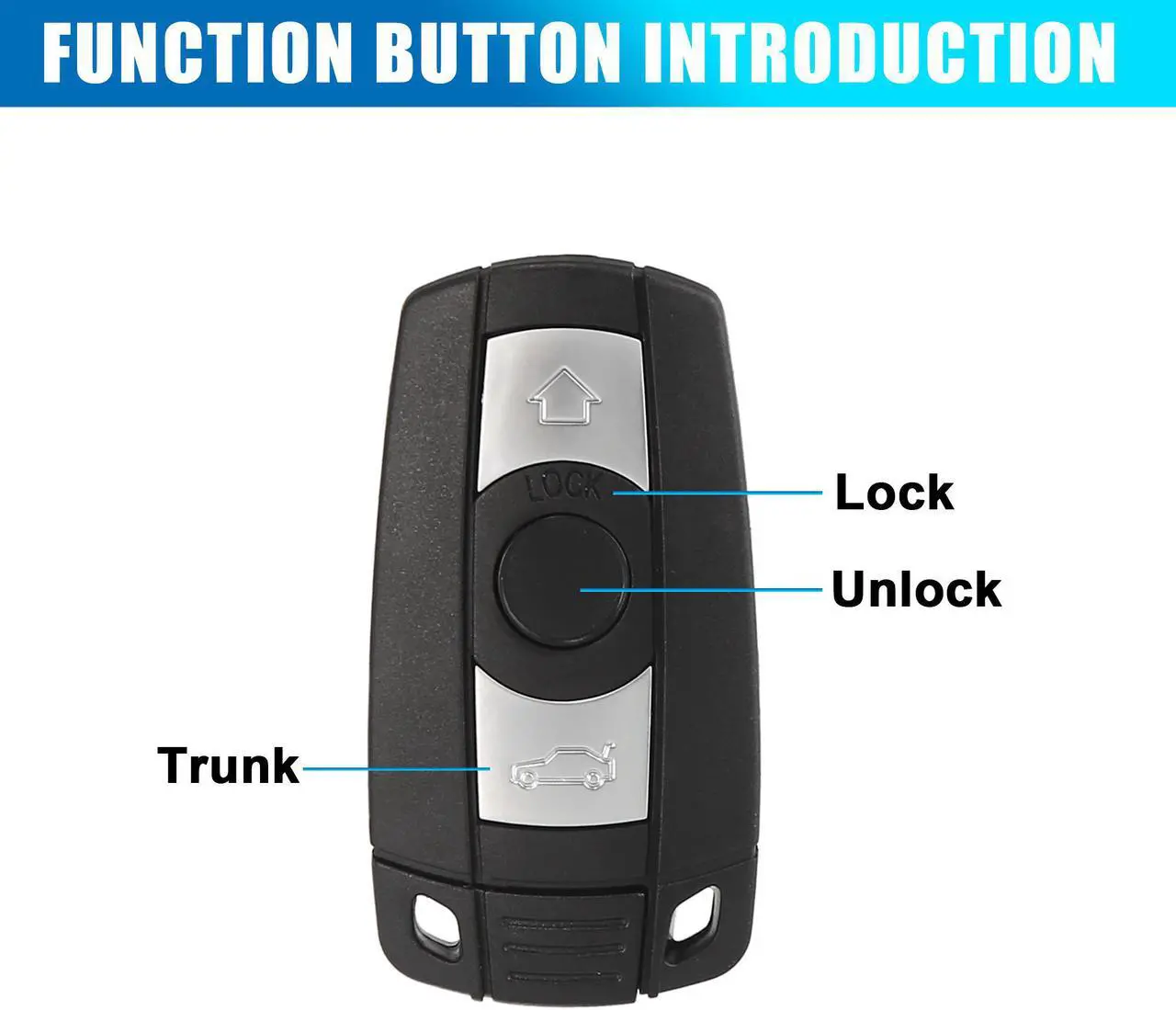 Alt view image 5 of 7 - 3 Key Buttons 868MHz Fob Entry Car Remote Key Replacement KR55WK49127 for BMW 3 5 7 X5 X6 Series E90 E92 E93