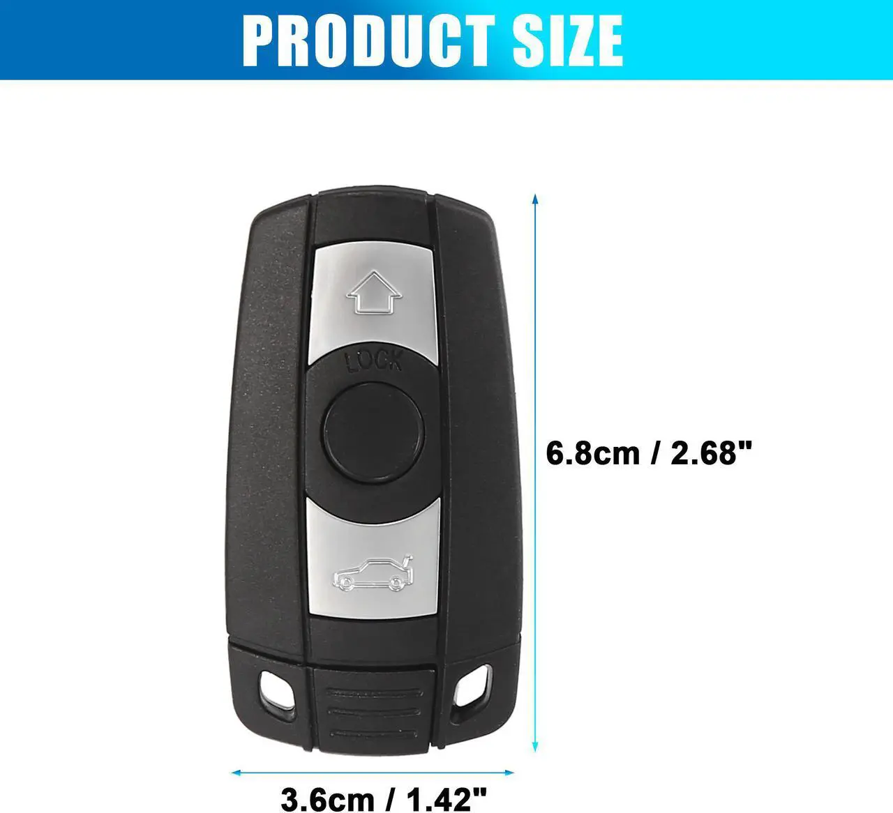 Alt view image 6 of 7 - 3 Key Buttons 868MHz Fob Entry Car Remote Key Replacement KR55WK49127 for BMW 3 5 7 X5 X6 Series E90 E92 E93