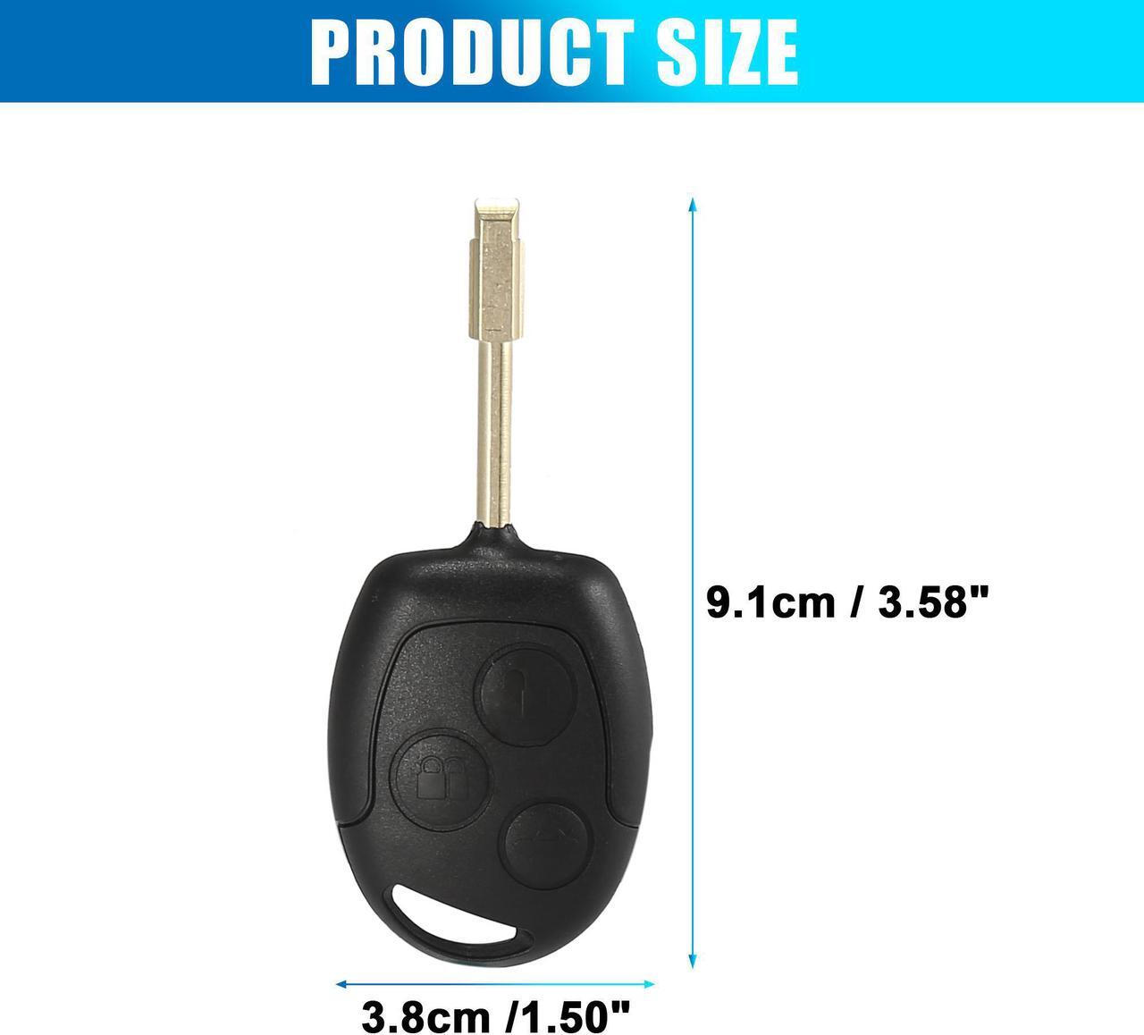 Alt view image 6 of 7 - 3 Key Buttons 433MHz Fob Entry Car Remote Key Replacement for Ford Focus Fiesta Fusion Transit Connect