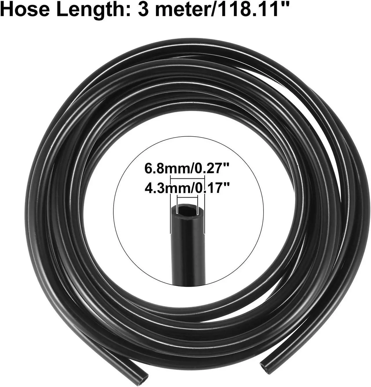 Alt view image 7 of 7 - Universal Front Windshield Washer Hose Kit with 3 Meter Washer Fluid Hose 12 Pcs Hose Connectors - Pack of 15 Black
