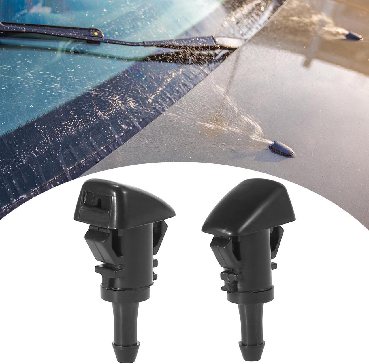 Alt view image 3 of 6 - Front Windshield Wiper Nozzles for Subaru Impreza STI WRX with Gaskets - Pack of 2 Black