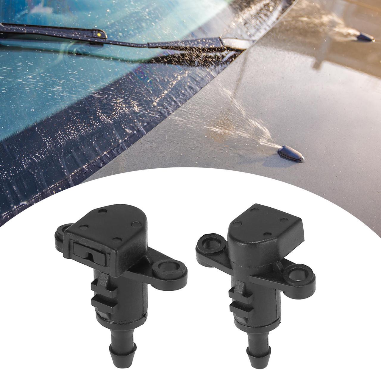 Alt view image 3 of 6 - Front Windshield Washer Nozzles Fit for Hyundai Elantra with Hose Connector - Pack of 5 Black