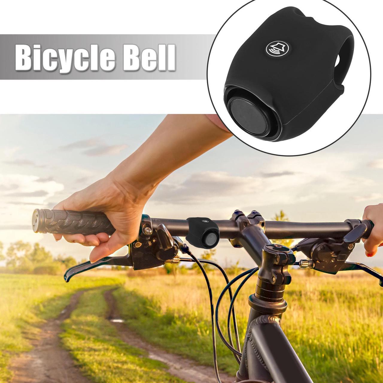 Alt view image 2 of 7 - Electric Bike Bell Cycling Bells Horn Loud Bicycle Horns Silicone for Mountain Bike Road Bike Rechargeable Black
