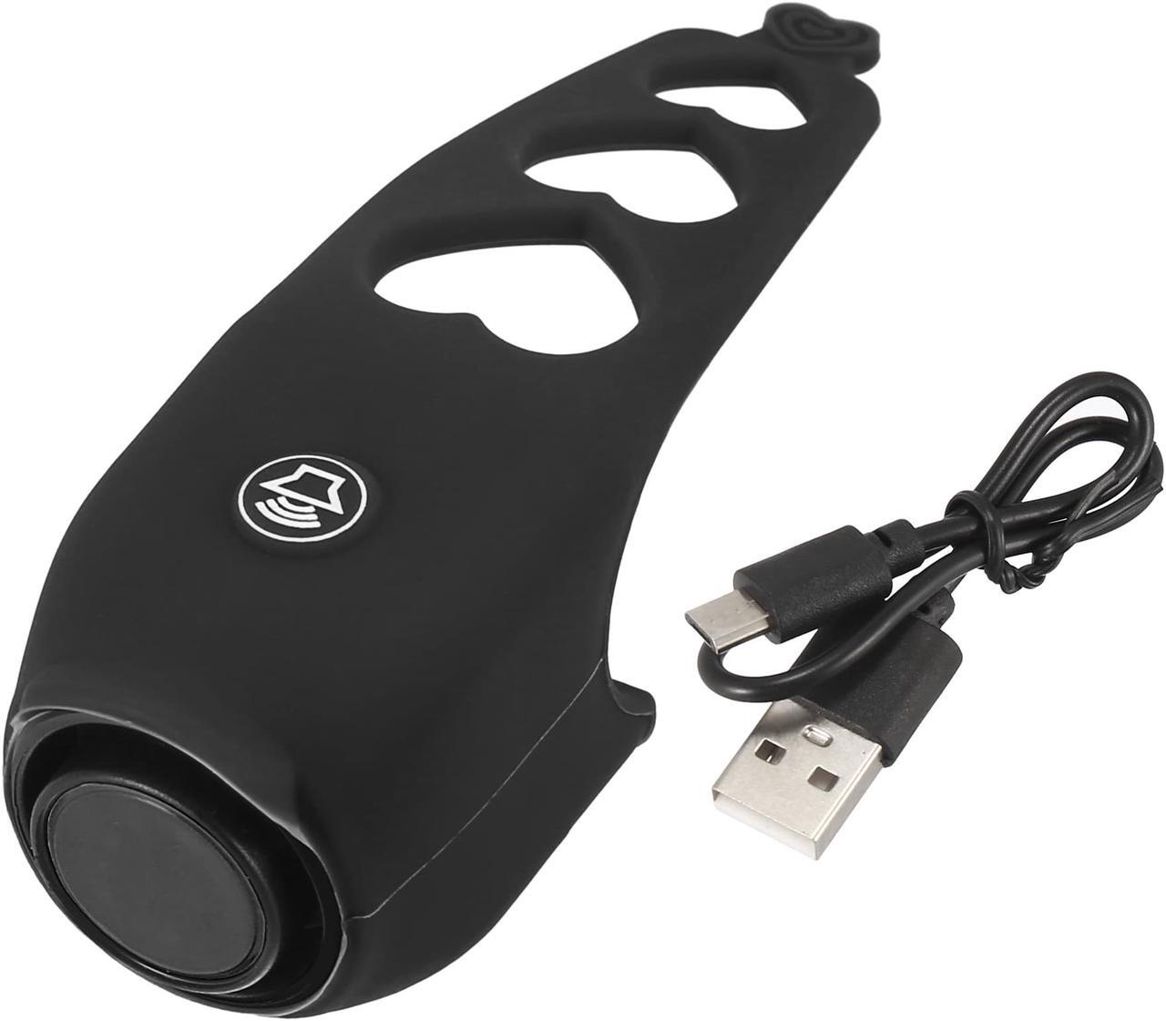 Alt view image 6 of 7 - Electric Bike Bell Cycling Bells Horn Loud Bicycle Horns Silicone for Mountain Bike Road Bike Rechargeable Black