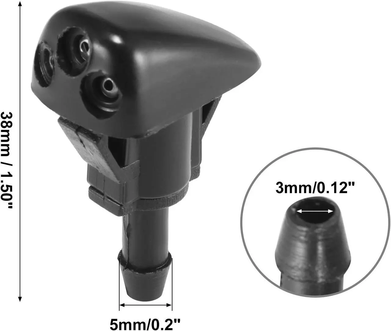 Alt view image 3 of 6 - Front Windshield Washer Nozzles Wiper Spray for Kia Sorento 2003-2009 Replaces 98630-YY000 2pcs