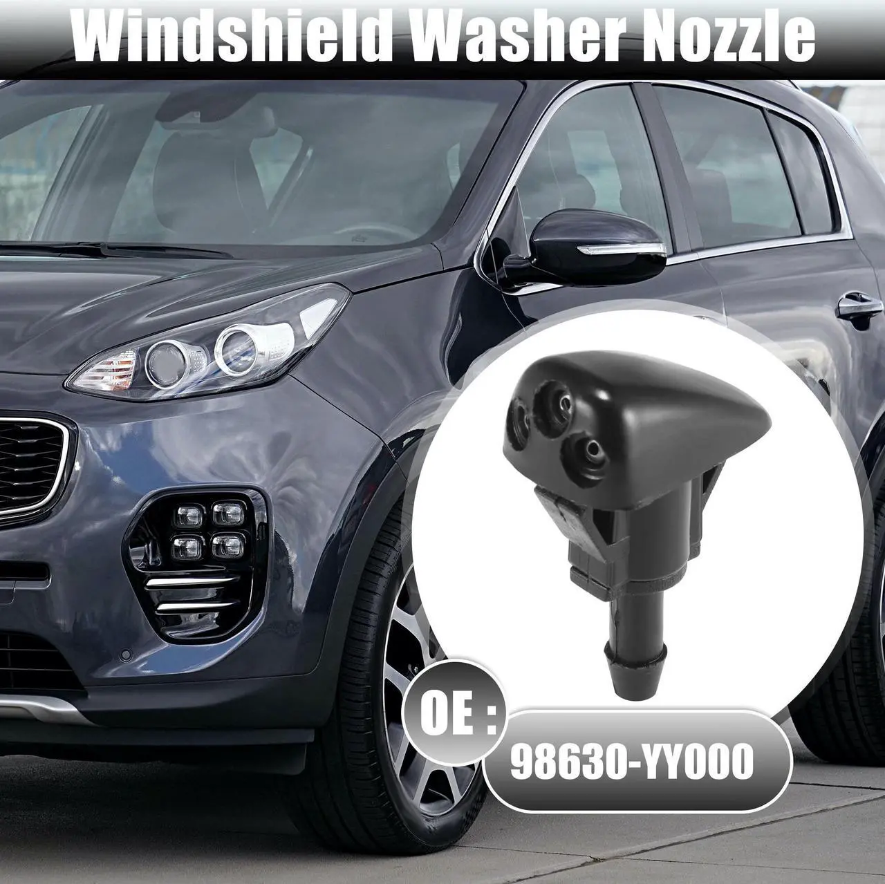 Alt view image 2 of 6 - Front Windshield Washer Nozzles Wiper Spray for Kia Sorento 2003-2009 Replaces 98630-YY000 2pcs