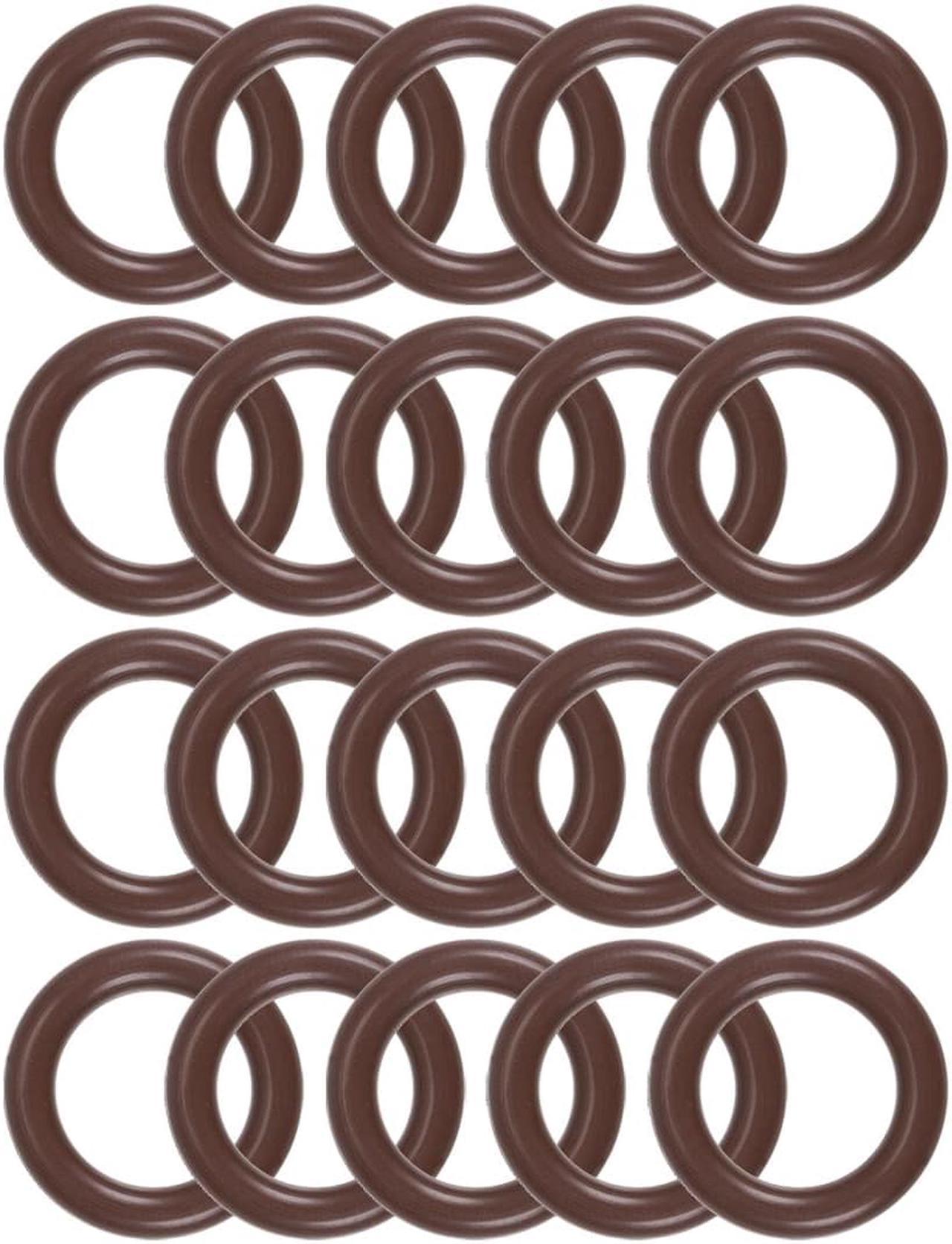 Fluorine Rubber O-Rings 18mm OD 12mm ID 3mm Width, Metric FKM Sealing Gasket, Pack of 20