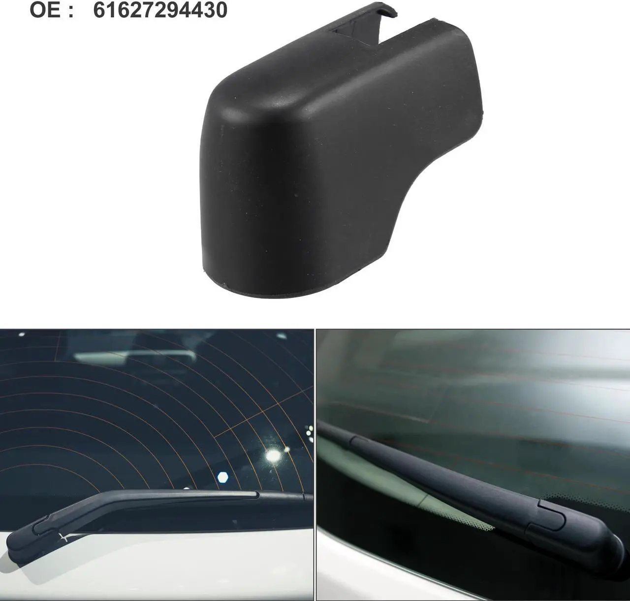 Main image of Rear Windshield Wiper Arm Nut Cover Cap Fit for BMW X5 Series F15 F85 - Pack of 1 Black