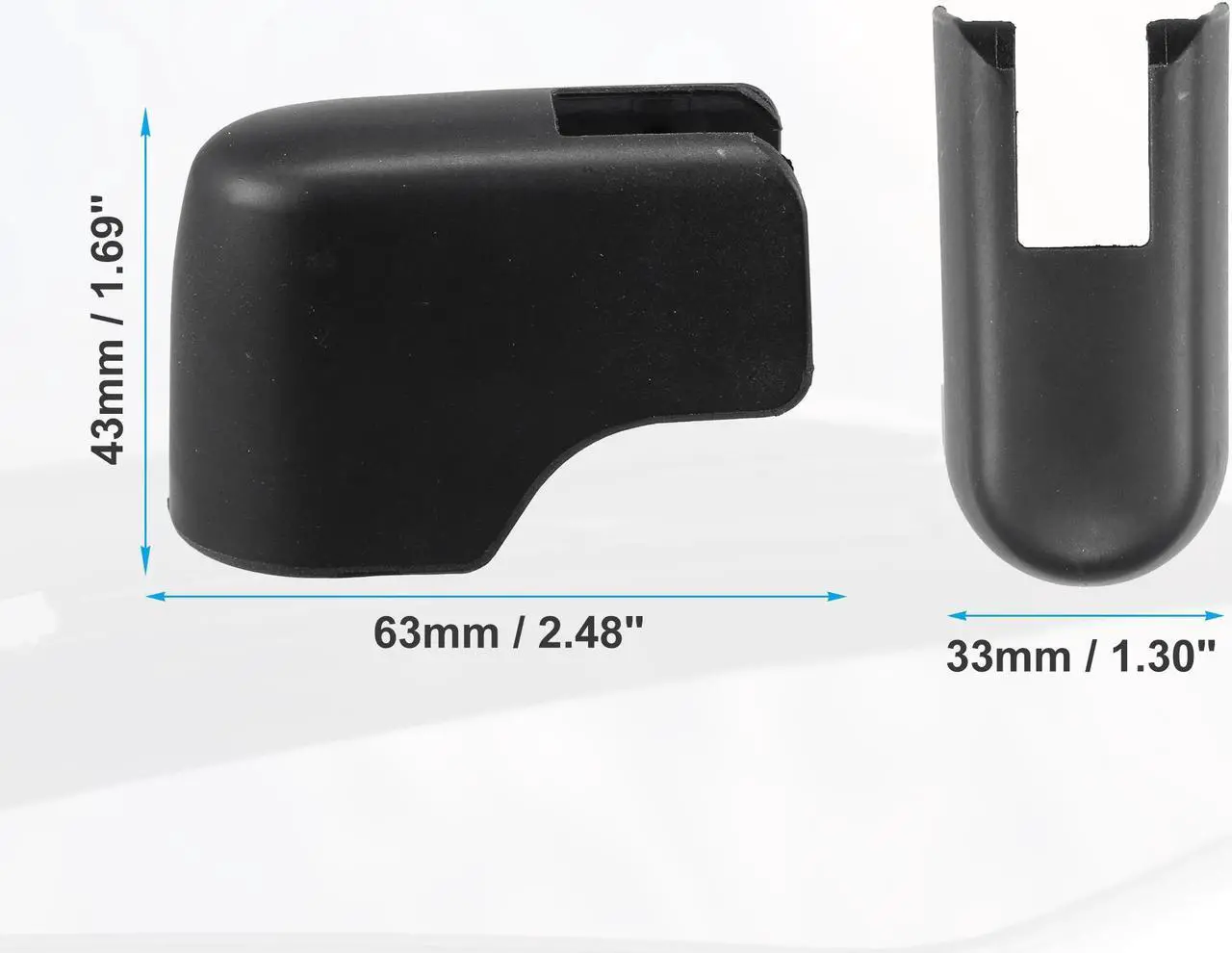 Alt view image 6 of 6 - Rear Windshield Wiper Arm Nut Cover Cap Fit for BMW X5 Series F15 F85 - Pack of 1 Black
