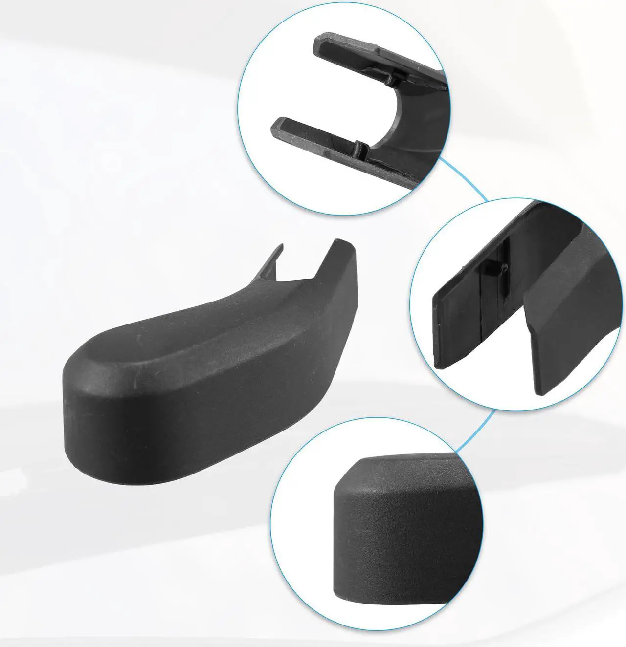 Alt view image 4 of 6 - Car Rear Windshield Wiper Arm Nut Cover Cap Fit for Volvo XC60 - Pack of 1 Black