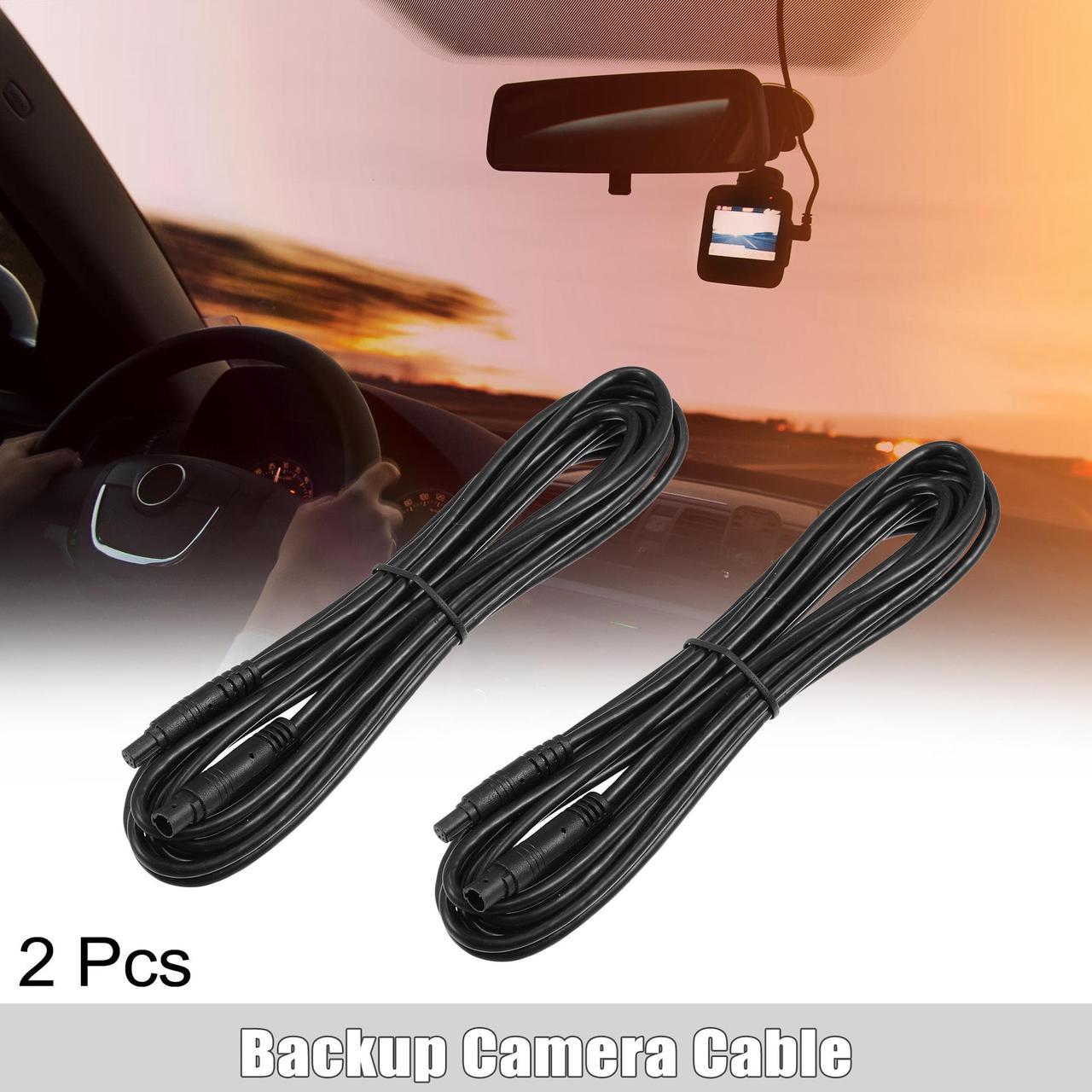 2 Pcs 5 Pin 13.12ft 400cm Backup Camera Extension Cable Dash Camera Cord Wires Car Rear View Camera