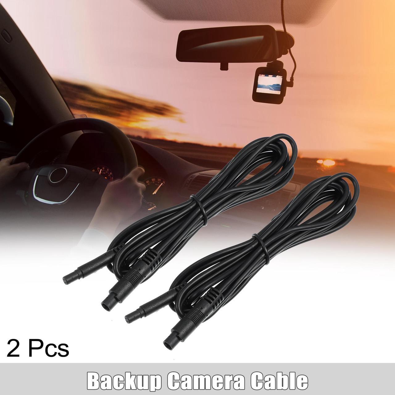 2 Pcs 4 Pin 6.56ft 200cm Backup Camera Extension Cable Dash Camera Cord Wires Car Rear View Camera