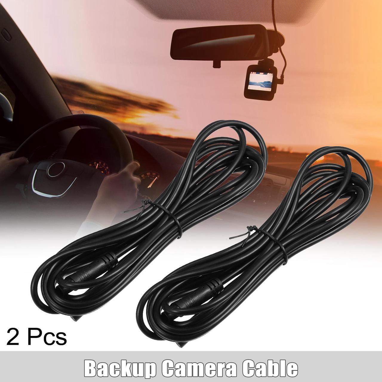 2 Pcs 6 Pin 9.84ft 300cm Backup Camera Extension Cable Dash Camera Cord Wires Car Rear View Camera