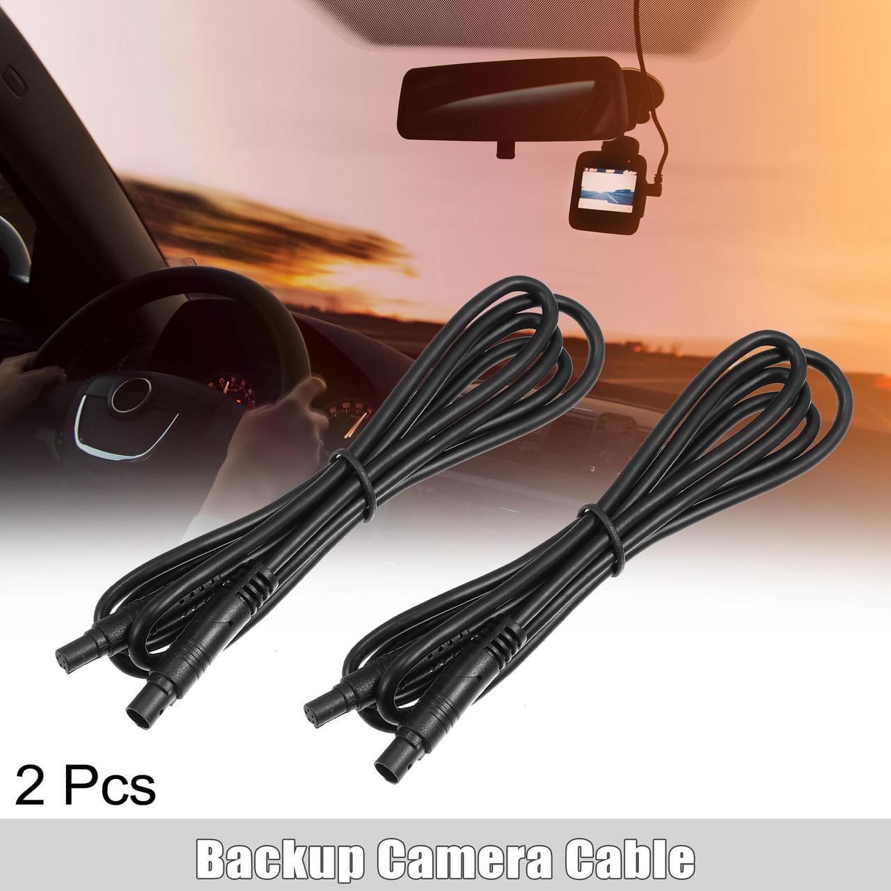 2 Pcs 5 Pin 3.28ft 100cm Backup Camera Extension Cable Dash Camera Cord Wires Car Rear View Camera