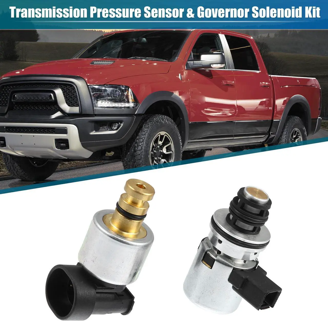 Alt view image 2 of 7 - Unique Bargains 4617210 56041403AA Transmission Pressure Sensor & Governor Pressure Solenoid Kit 42RE 44RE 46RE 47RE