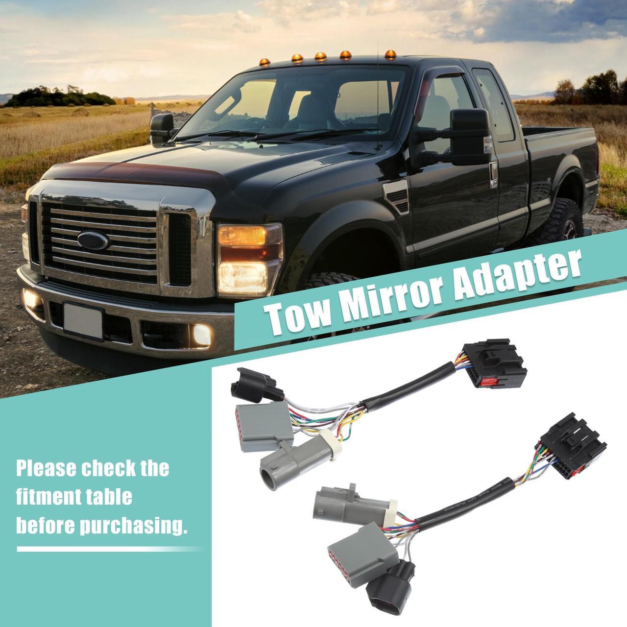 2 Pcs Tow Mirror Wiring Harness Adapter for Ford F250 F350 F450 F550 Truck 1999-2007 Truck Mirror Wiring Connector Mirrors Power Heated Upgrade Harness