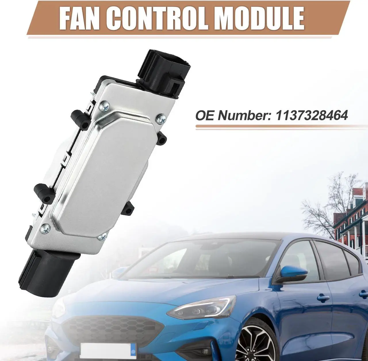 Alt view image 2 of 7 - Engine Cooling Fan Controller for Mazda 3 5 for Volvo v40 for Ford Focus Kuga Cooling Fan Control Module Fan Control Unit Replaces 1137328464 1137328567