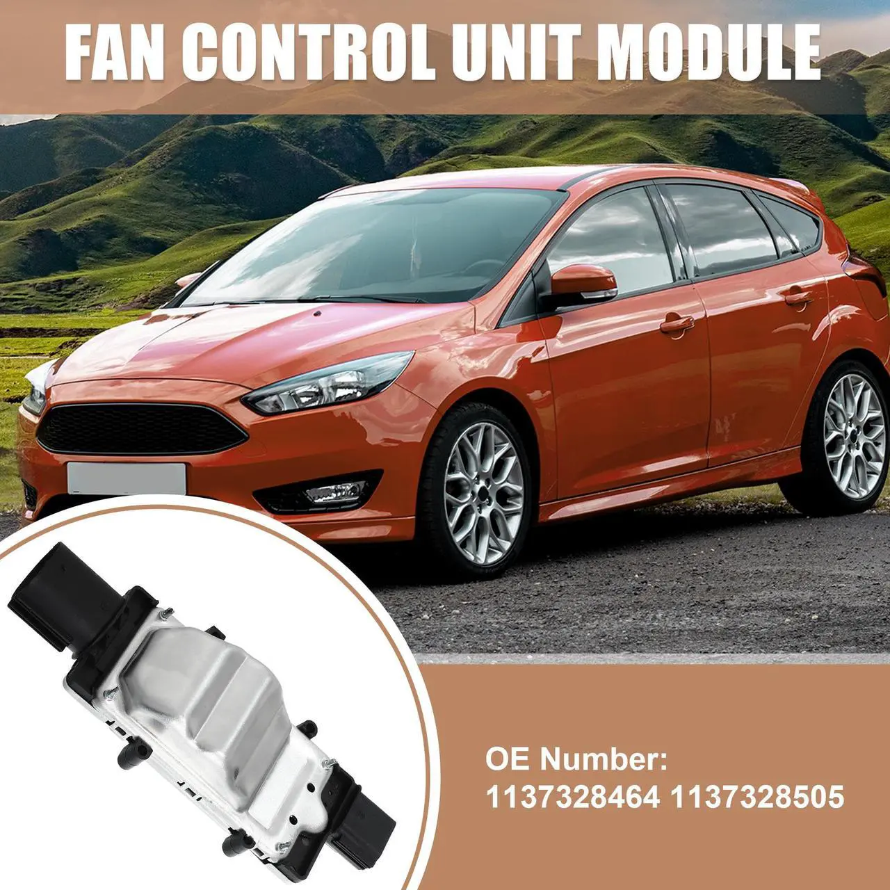 Alt view image 3 of 7 - Engine Cooling Fan Controller for Mazda 3 5 for Volvo v40 for Ford Focus Kuga Cooling Fan Control Module Fan Control Unit Replaces 1137328464 1137328567