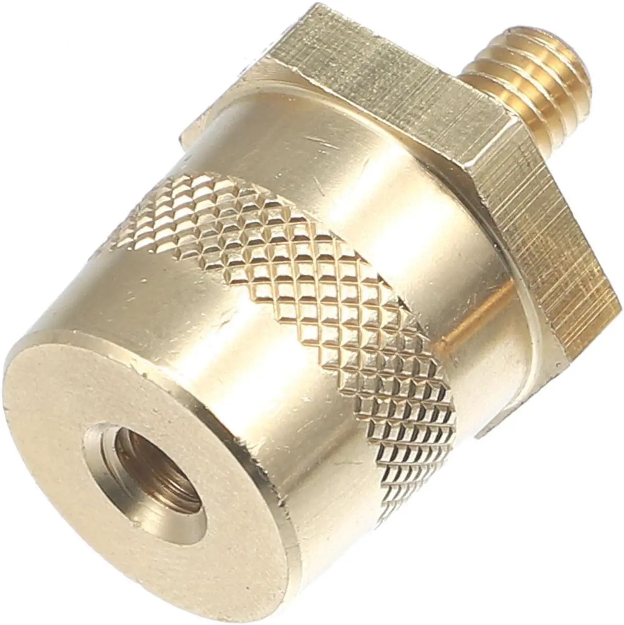 Alt view image 5 of 6 - 2 Pair M6 Battery Terminal Connector Brass Tone Post Adapter Stud Extender Screws Nuts