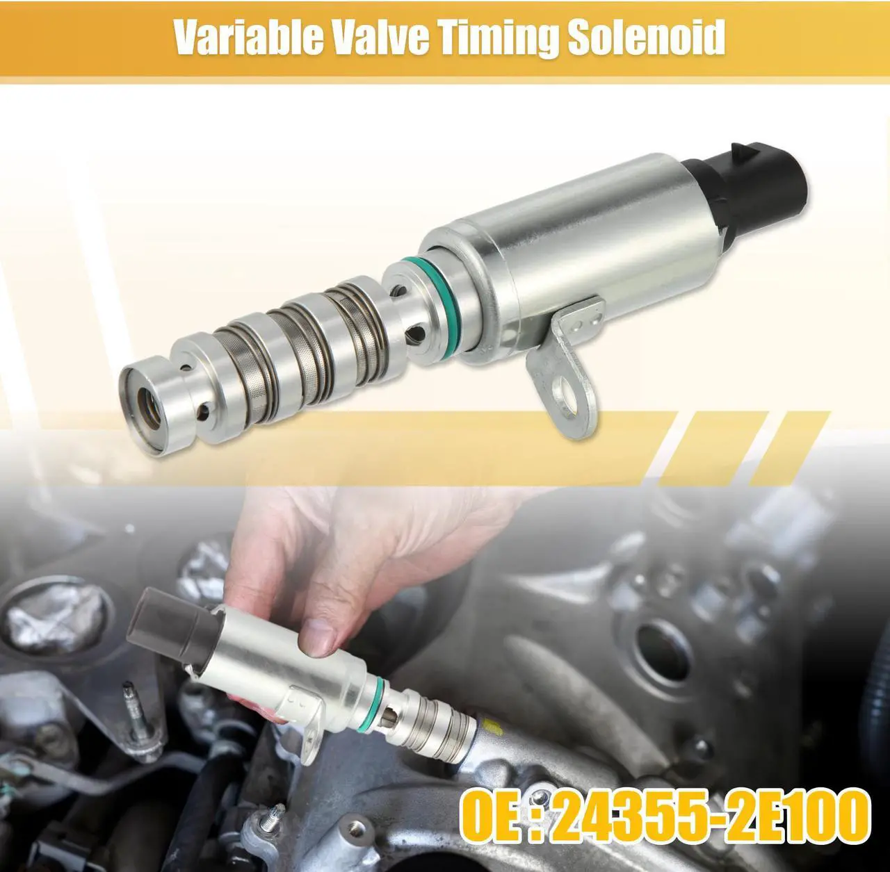 Main image of Engine Variable Timing Oil Control Valve Solenoid 24355-2E100 for Hyundai Elantra 2011-2020 for Hyundai Elantra GT 2013-2020