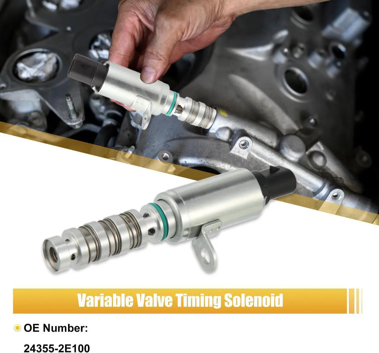 Alt view image 2 of 7 - Engine Variable Timing Oil Control Valve Solenoid 24355-2E100 for Hyundai Elantra 2011-2020 for Hyundai Elantra GT 2013-2020