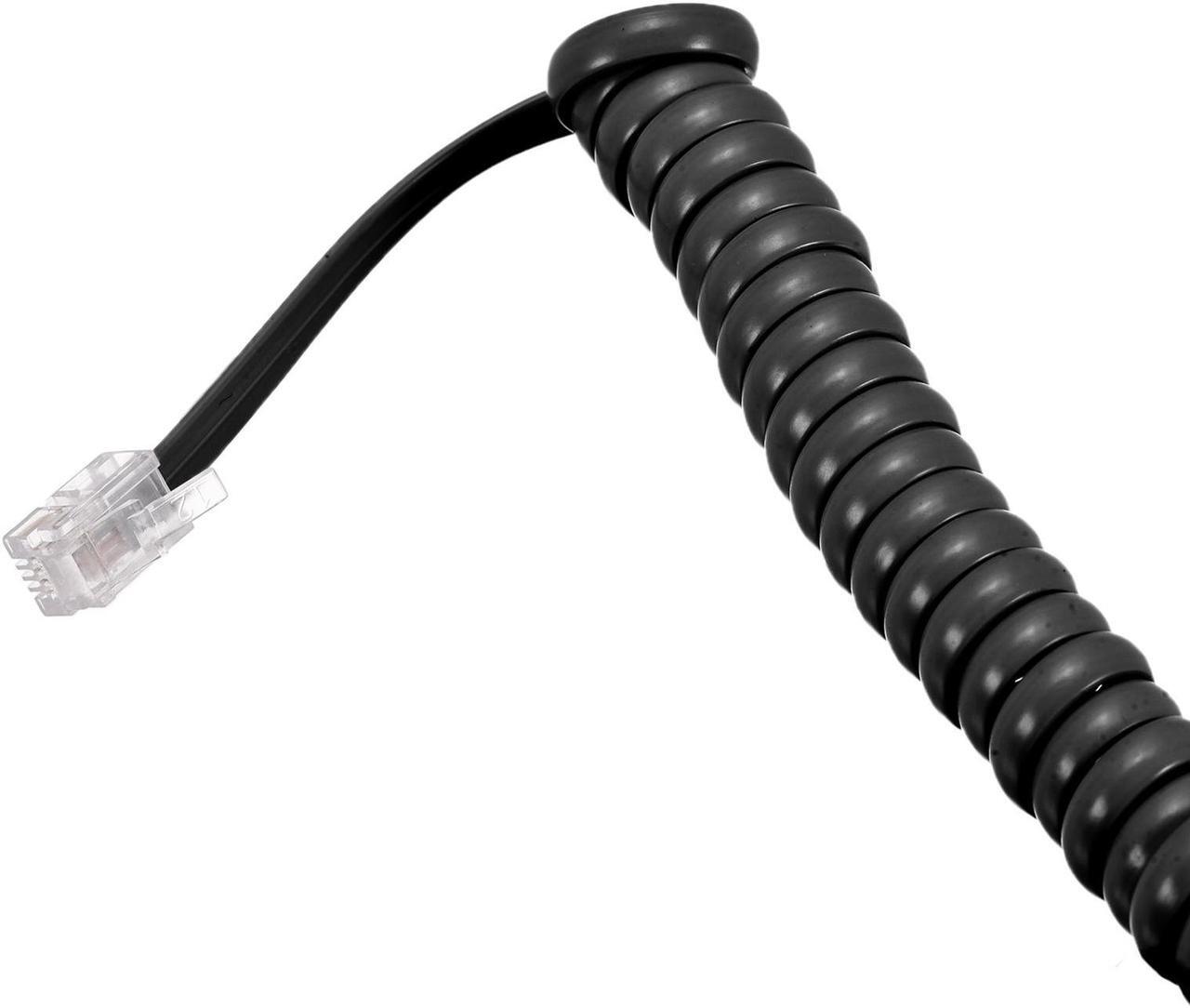 Alt view image 5 of 5 - Telephone Handset Cord, 4P4C 13.12 Feet Coiled Landline Phone Handset Cable for Home or Office Black