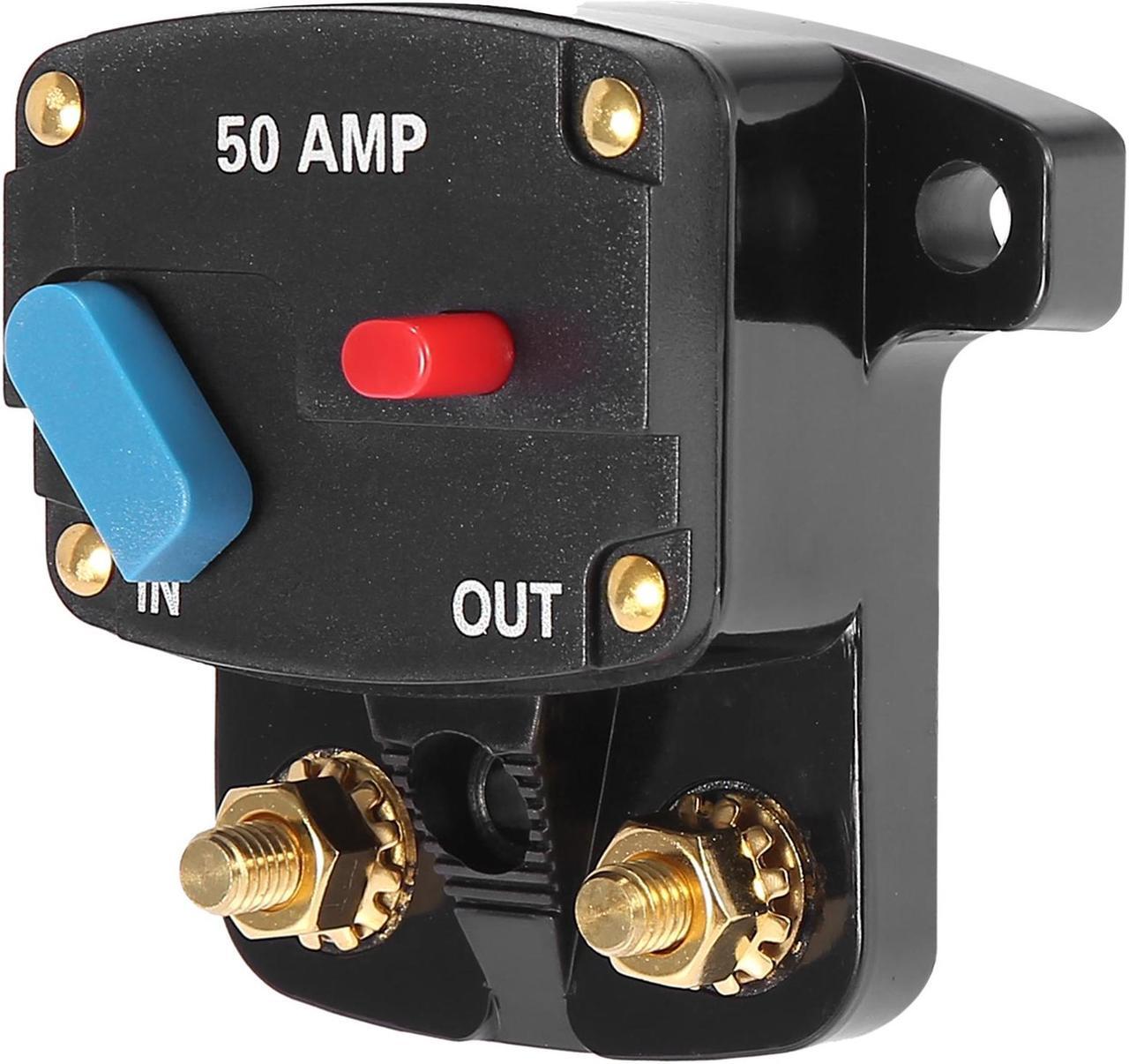 Alt view image 7 of 7 - DC 12V- 42V 50Amp Inverter Circuit Breaker Audio Inline Fuse Holder Protector for Car Truck Boat RV