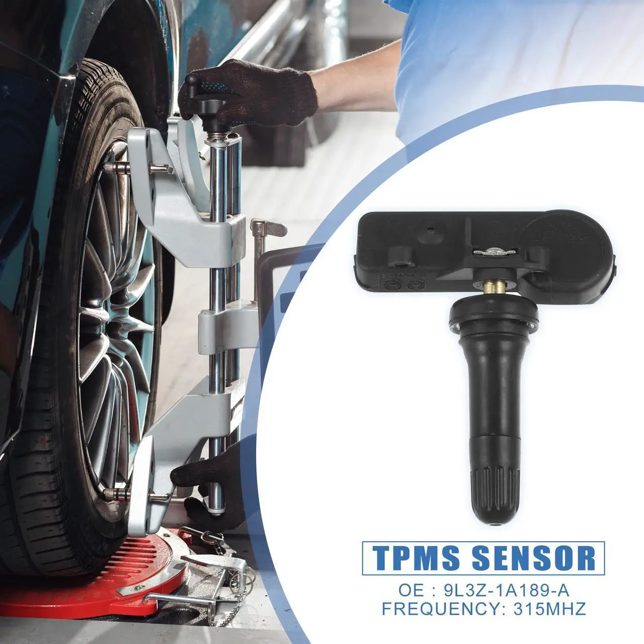 Alt view image 2 of 6 - 4pcs 9L3Z-1A189-A Tire Pressure Monitoring System Sensor TPMS Sensor 315MHz for Ford