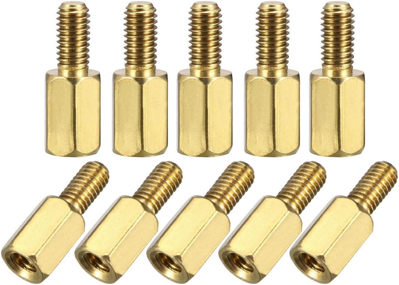 100pcs New M3 7mm + 6mm F/M Hex Nut Brass Standoff Spacer for PCB Motherboard